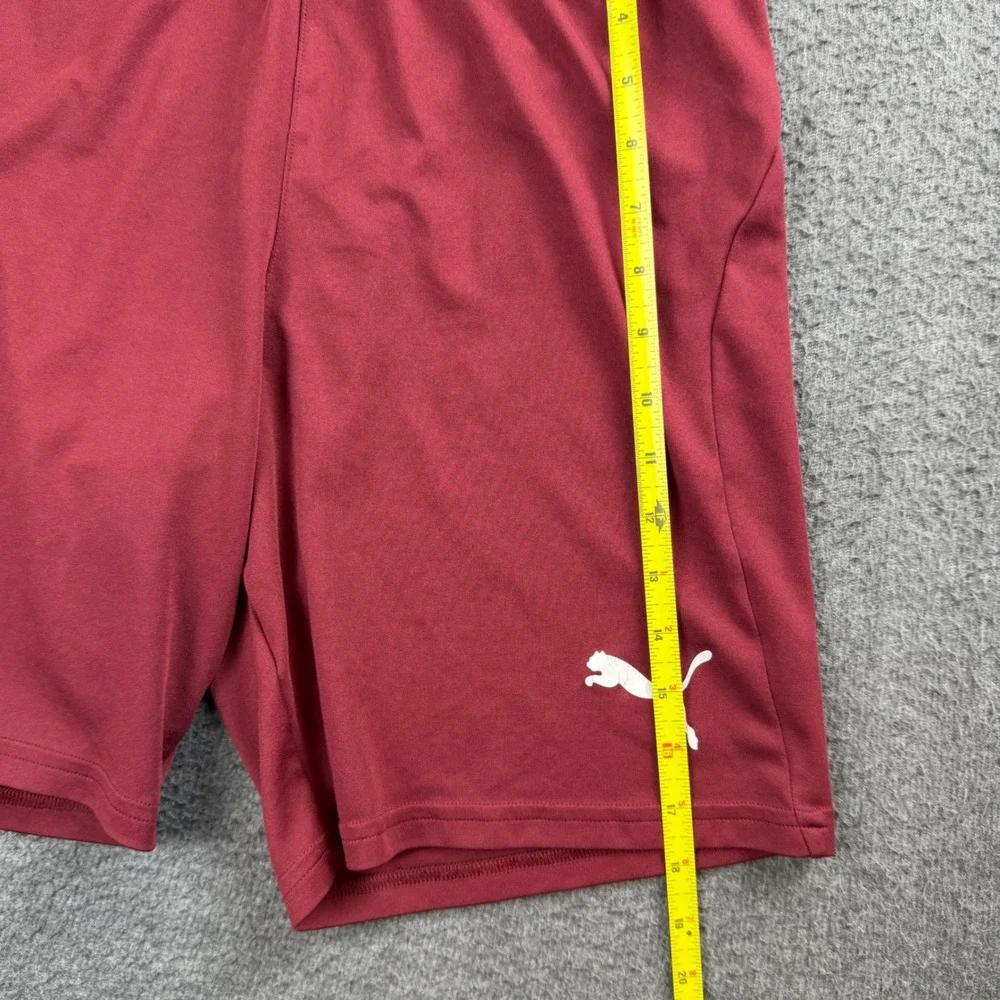 Puma Soccer Shorts Men's Small Burgundy Red Athletic Training‎ Logo